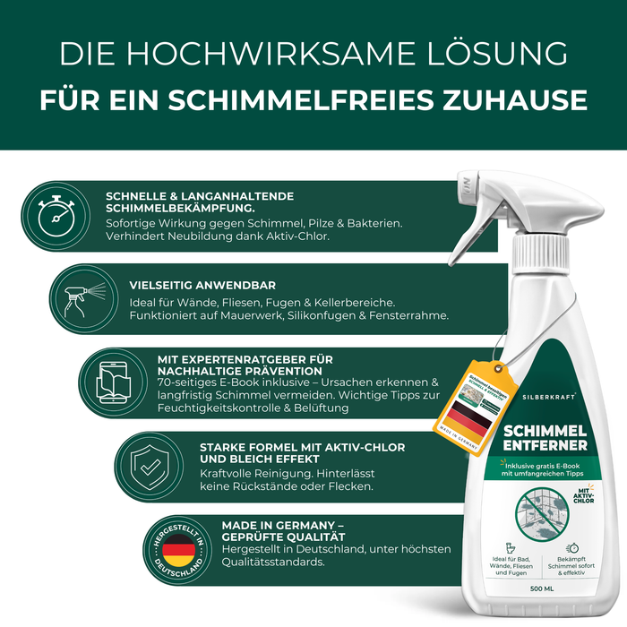 Produit anti-moisissures / spray anti-moisissures avec livre électronique - Contre les taches de moisissure