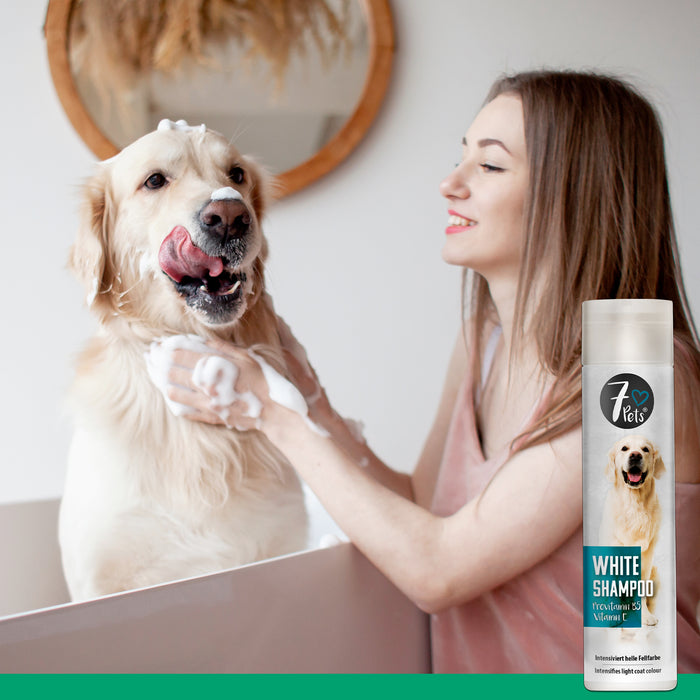 White Shampoo - shampoing pour chien pour pelage clair 