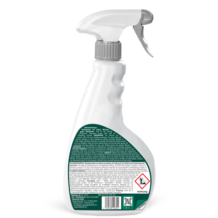 Spray anti-insectes xylophages : Traitement contre les insectes xylophages, les capricornes et les vrillettes du bois pour une utilisation intérieure et extérieure, incluant un livre électronique.