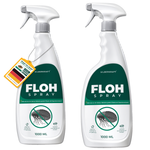 Deux bouteilles de spray anti-puces – pack économique