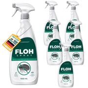Sechs Flaschen Floh Spray – Vorratspack