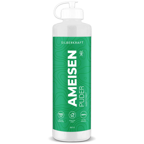 Poudre sans fourmis - Répulsif anti-fourmis pour usage intérieur et extérieur - 100 % terre de diatomées - Alternative à l'appât pour fourmis et au spray anti-fourmis - Silberkraft