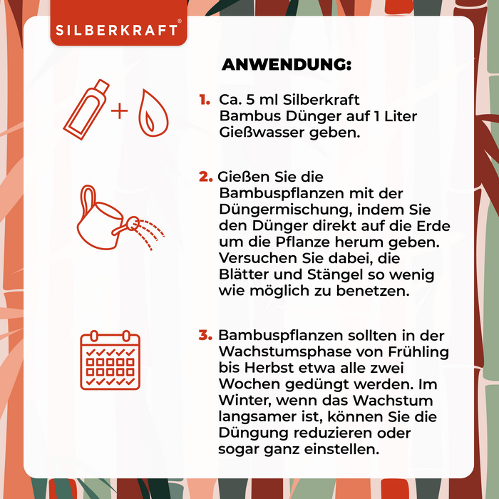 Engrais pour bambou - Engrais liquide minéral NPK avec azote - Engrais pour bambou - Fertilisation du bambou