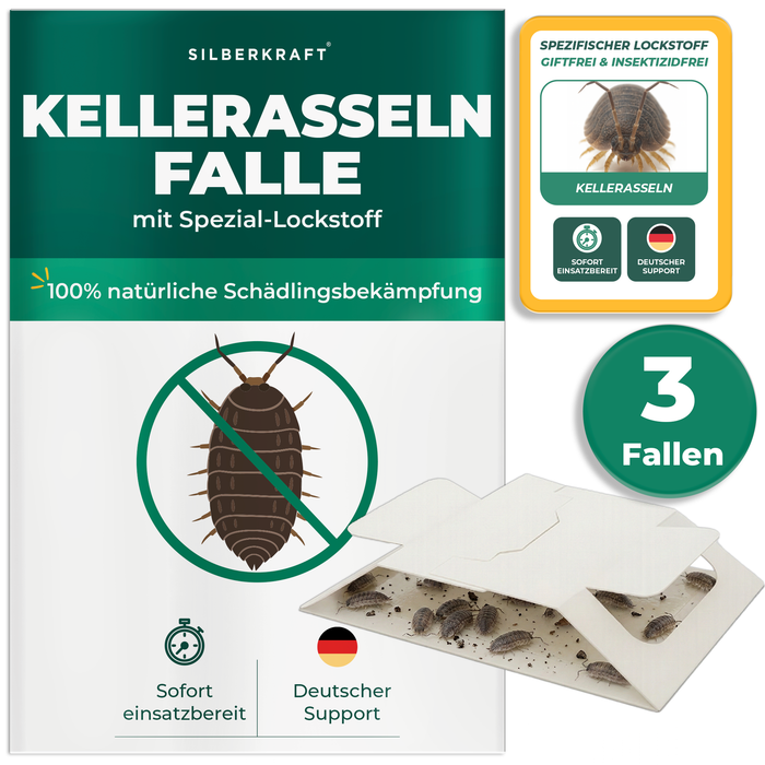 Kellerasselnfalle mit Spezial-Lockstoff - Silberkraft