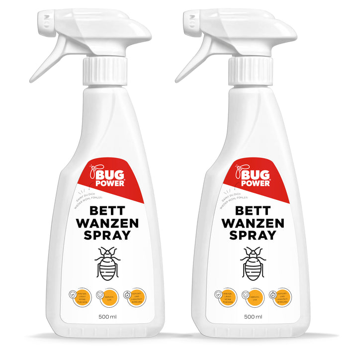 Spray anti-punaises de lit BugPower - efficace contre les punaises de lit et leurs larves