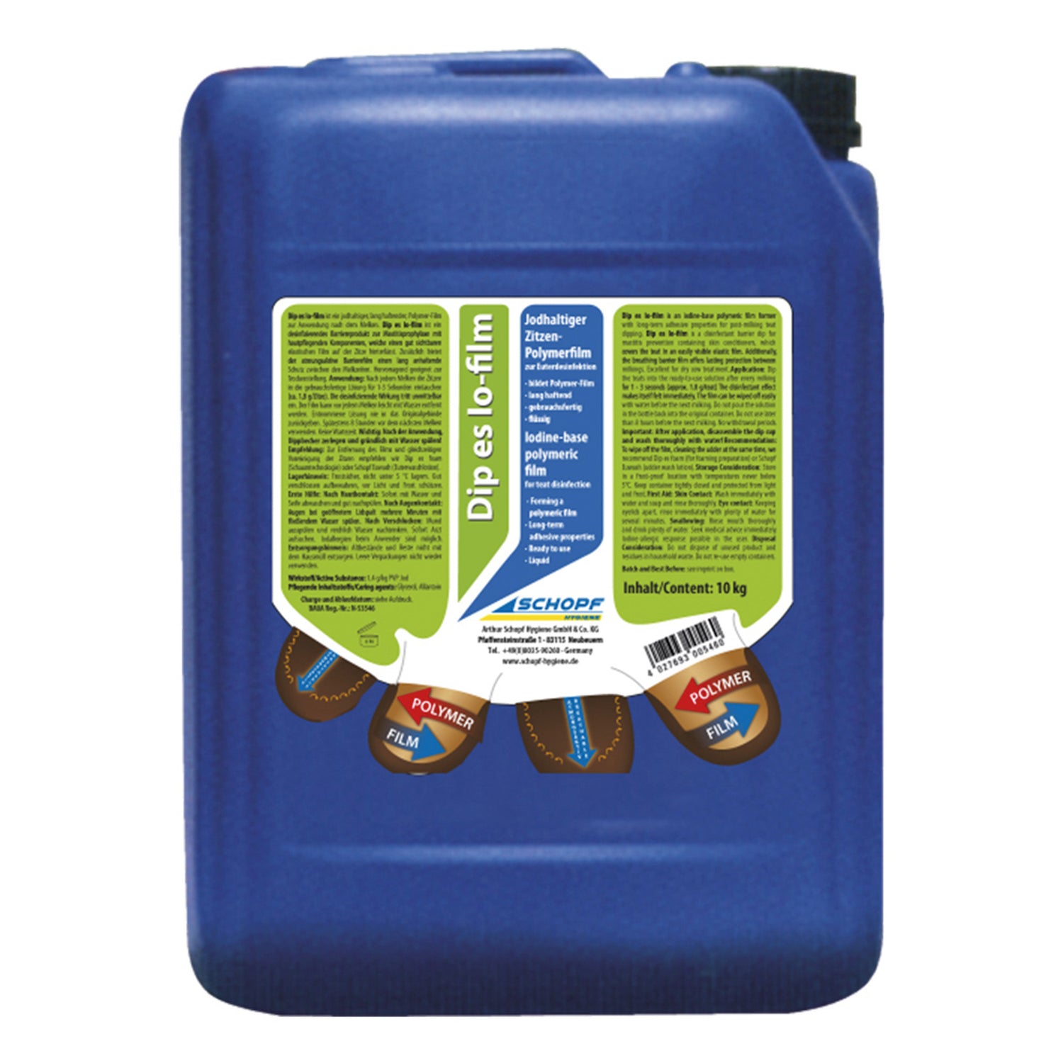 Dip es lo-film : solution de trempage filmogène contenant de l'iode pour la désinfection de la mamelle