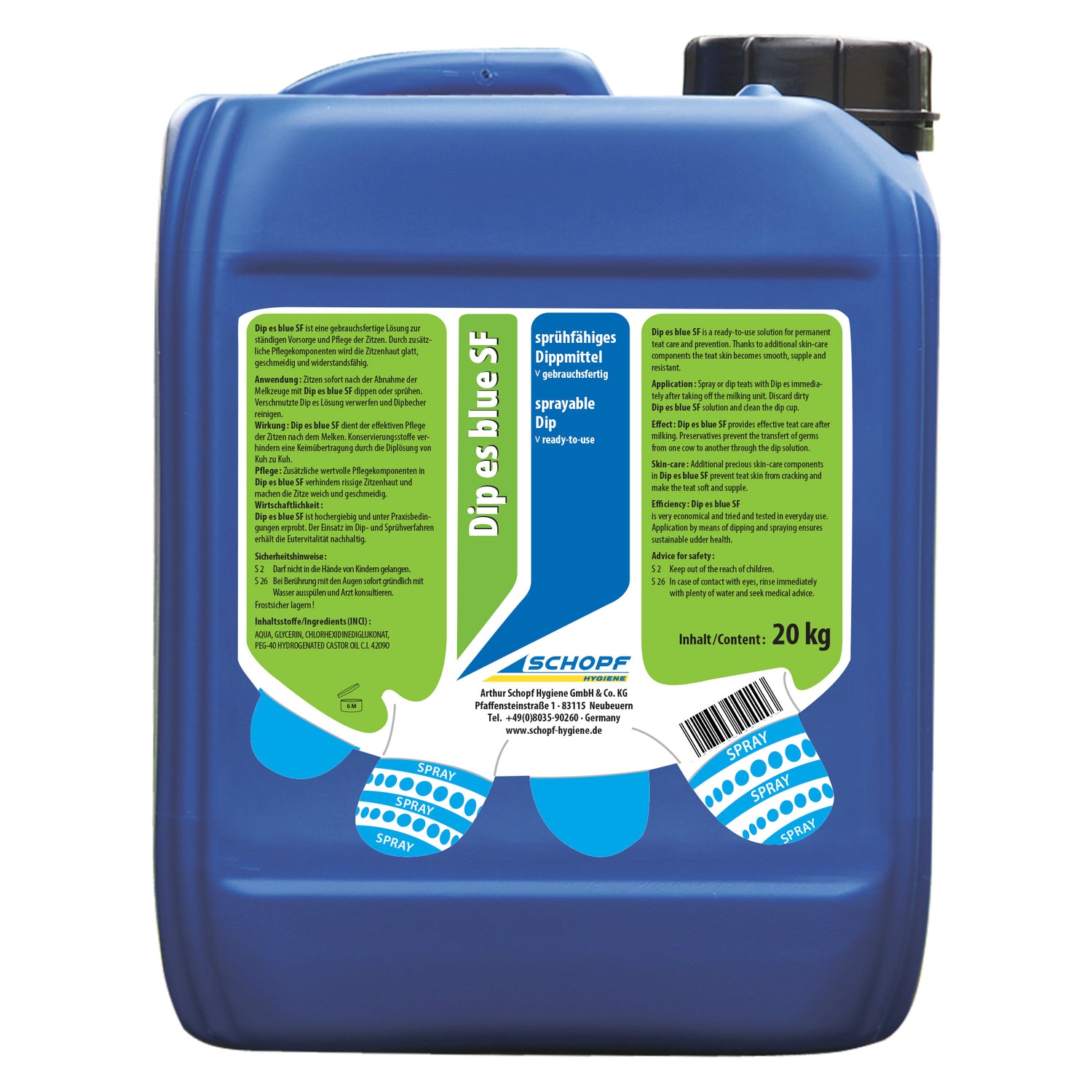 Dip es blue SF : bain de soin pulvérisable pour tétines résilientes