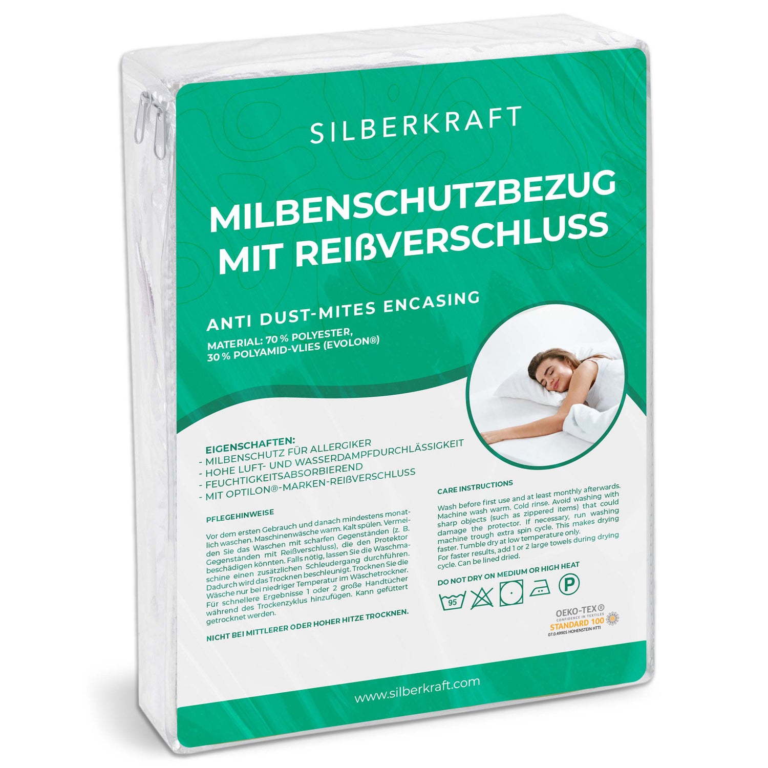 Housse anti-acariens - protection intégrale du matelas avec zip