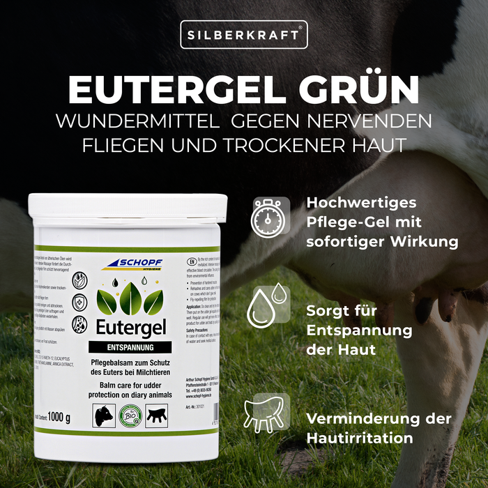 Gel mamelle vert : Baume de soin protecteur pour vaches