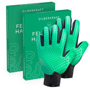 gant de toilettage pour chien, chat, cheval; Lapins et autres animaux de compagnie - soin doux grâce à 256 picots - effet de massage - taille unique - à poils longs ou courts