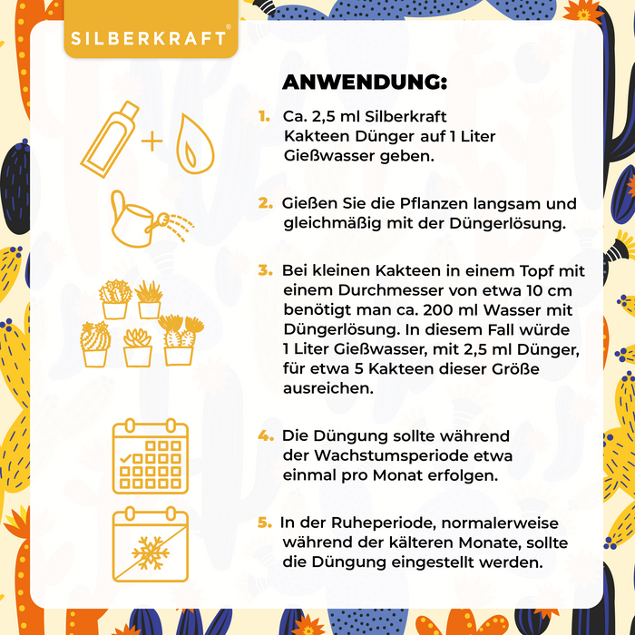 Engrais pour cactus - Engrais liquide minéral NPK avec azote - Engrais pour cactus et plantes succulentes - Fertilisation des cactus