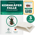 3x pièges à coléoptères avec attractif spécial intégré de Silberkraft - piège adhésif sans biocide contre les coléoptères des céréales et les parasites des produits stockés