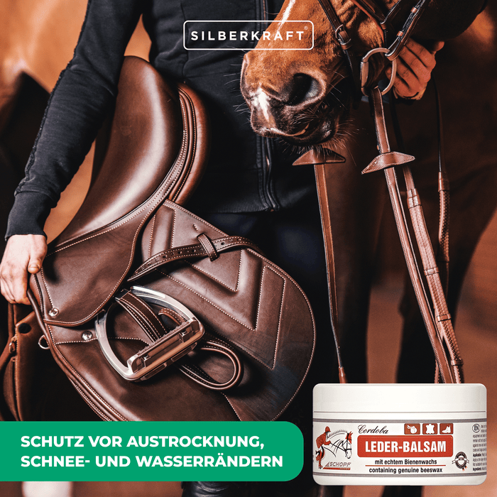 Baume pour cuir à la cire d'abeille : soin optimal du cuir de selle et du cuir lisse