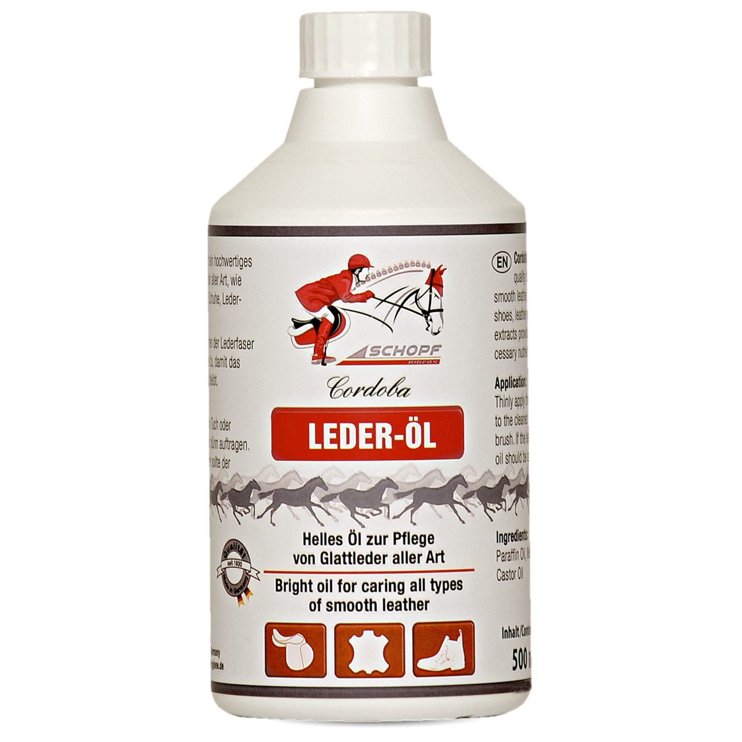 Huile de cuir de haute qualité pour selles, brides et bottes d'équitation