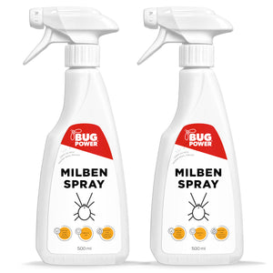 BugPower Milben Spray für Textilien 500 ml- hinterlässt keine Flecken - Silberkraft