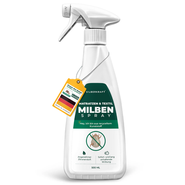 Spray anti-acariens pour matelas et textiles - débarrassez-vous des acariens au lit - Silberkraft