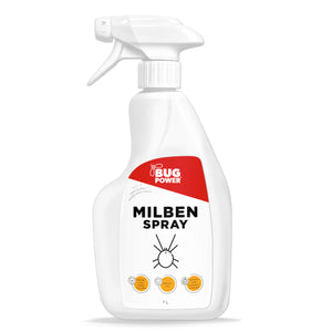 BugPower Milben Spray für Textilien 500 ml- hinterlässt keine Flecken - Silberkraft