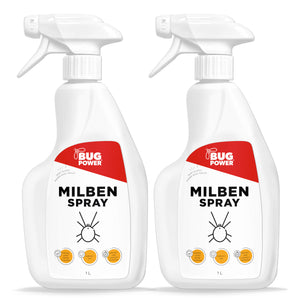 BugPower Milben Spray für Textilien 500 ml- hinterlässt keine Flecken - Silberkraft