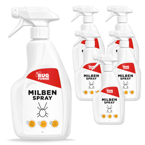 BugPower Milben Spray für Textilien 500 ml- hinterlässt keine Flecken - Silberkraft