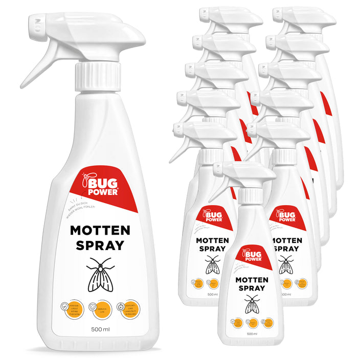 Spray anti-mites BugPower contre les mites des vêtements et des aliments - avec effet knock-down