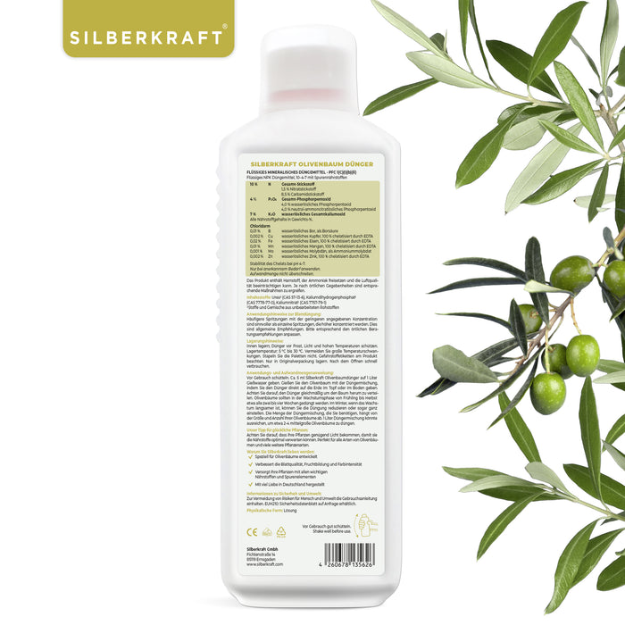 Engrais pour oliviers - Engrais liquide minéral NPK avec azote - Engrais pour oliviers - Engrais pour oliviers