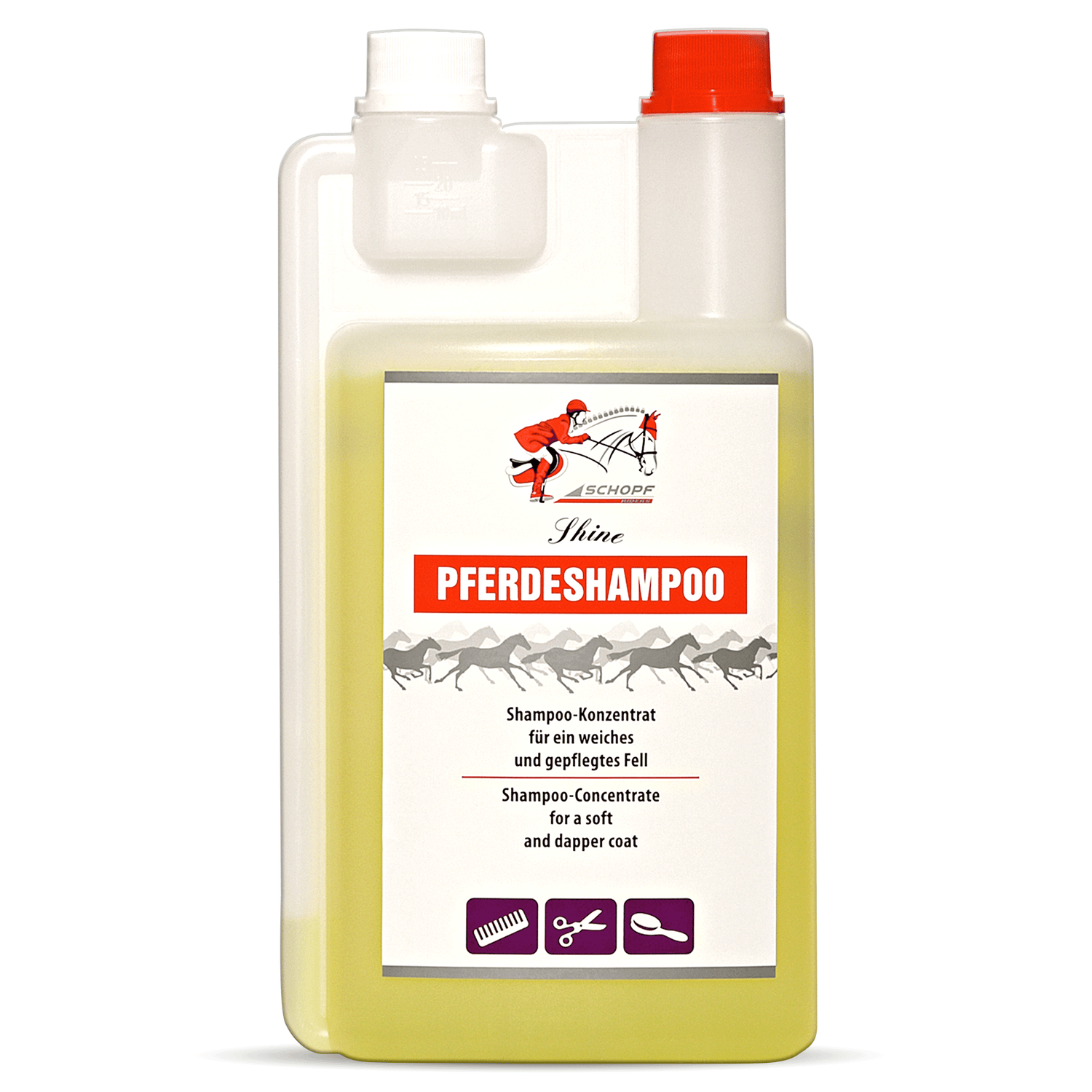 Shampoing sensible pour chevaux et poulains