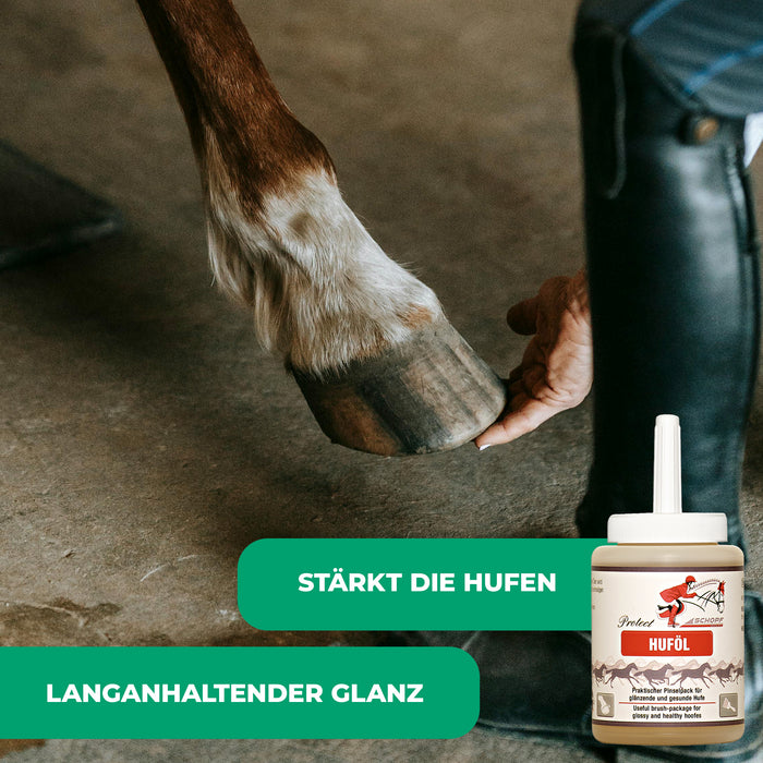 Huile de sabot nourrissante avec barrière protectrice pour des sabots de cheval forts et sains