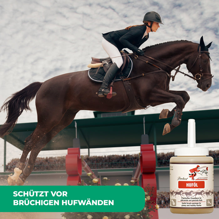 Huile de sabot nourrissante avec barrière protectrice pour des sabots de cheval forts et sains