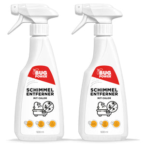 Schimmelentferner Spray mit Chlor - für Fliesen, Fugen, Wände & Decken Schimmel Entferner Aktiv Chlor - Silberkraft
