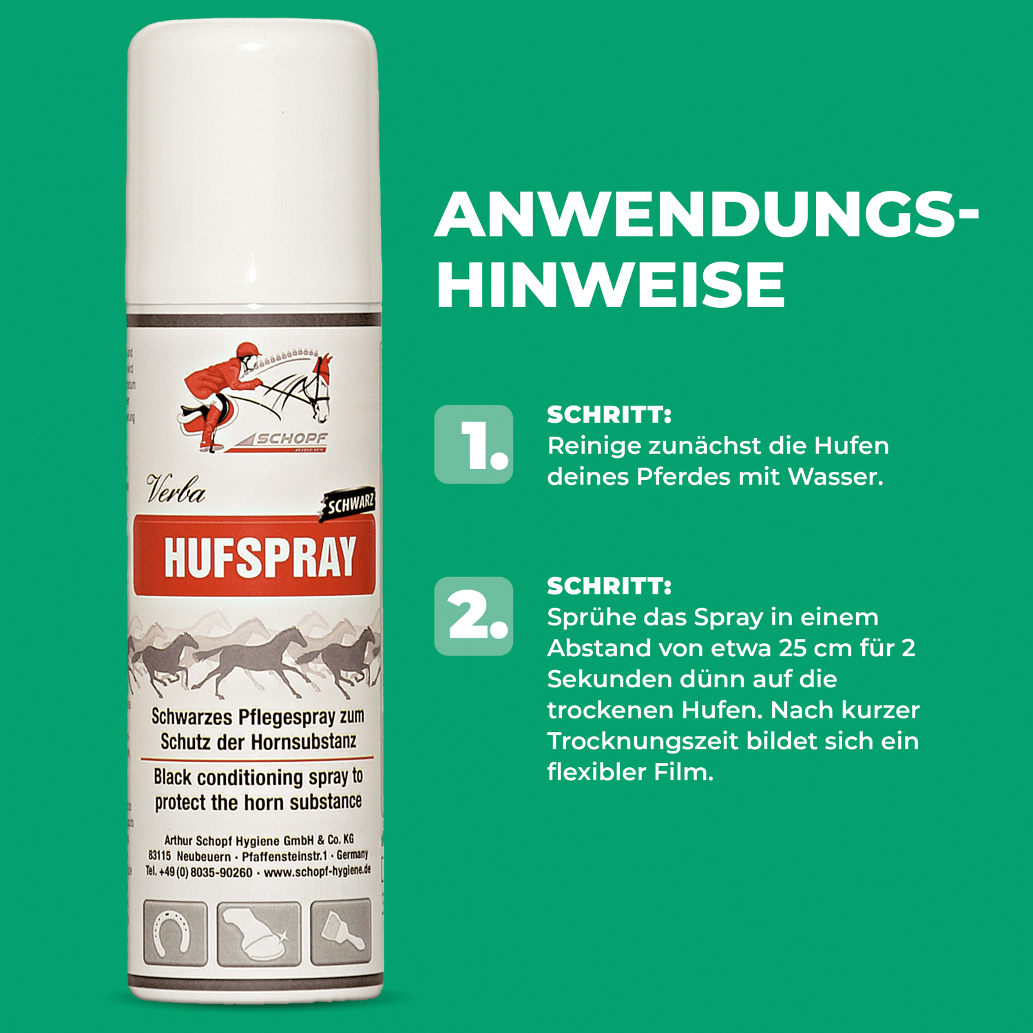 Spray sabot noir : soin et protection des sabots forts des chevaux