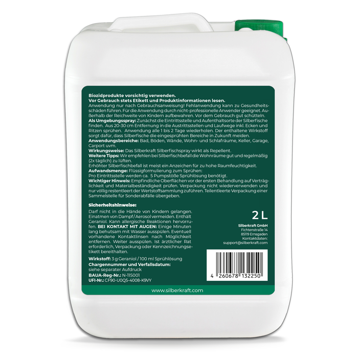 Spray anti-poissons d'argent - éloignez les poissons d'argent / poissons de papier