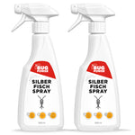 BugPower Silverfish Spray contre le poisson-papier et le poisson d'argent - avec effet renversant - Silberkraft
