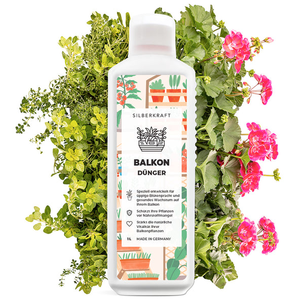 Engrais pour balcon - Engrais liquide minéral NPK avec azote - Engrais pour plantes en pot - Fertiliser les plantes de balcon - Engrais longue durée - Silberkraft