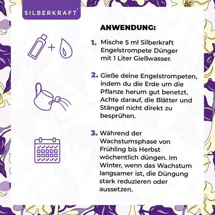 Engrais pour trompette d'ange - Engrais liquide minéral NPK avec azote - Engrais pour trompette d'ange