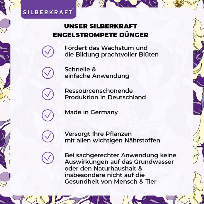 Engrais pour trompette d'ange - Engrais liquide minéral NPK avec azote - Engrais pour trompette d'ange