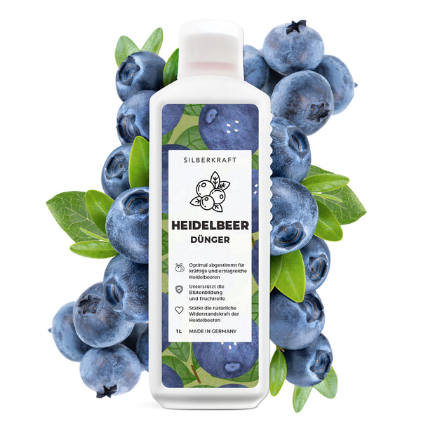 Engrais pour myrtilles - engrais liquide minéral NPK avec azote - engrais pour myrtilles - engrais pour myrtilles - engrais pour baies - Silberkraft