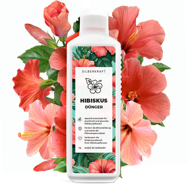 Engrais pour hibiscus - engrais liquide minéral NPK avec azote - engrais pour hibiscus - fertilisant rose guimauve - Silberkraft