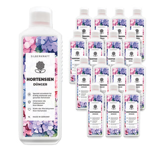 Hortensien Dünger - Mineralischer NPK Flüssigdünger mit Stickstoff - Dünger für Hortensien - Hydrangea macrophylla Dünger - Silberkraft