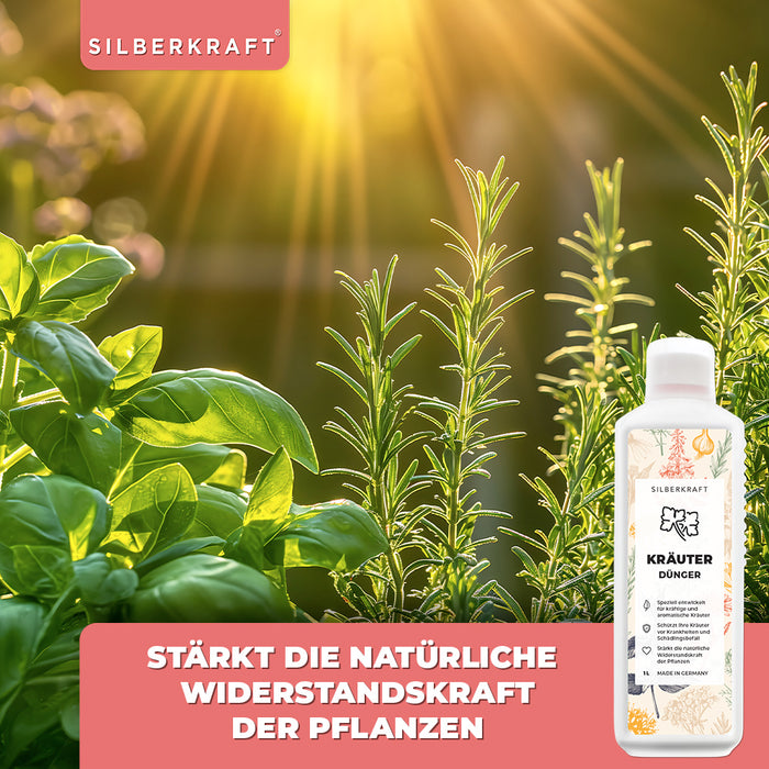 Engrais pour herbes aromatiques - Engrais liquide minéral NPK avec azote - engrais pour herbes aromatiques telles que basilic, romarin, persil, ciboulette, menthe, sauge, thym et livèche