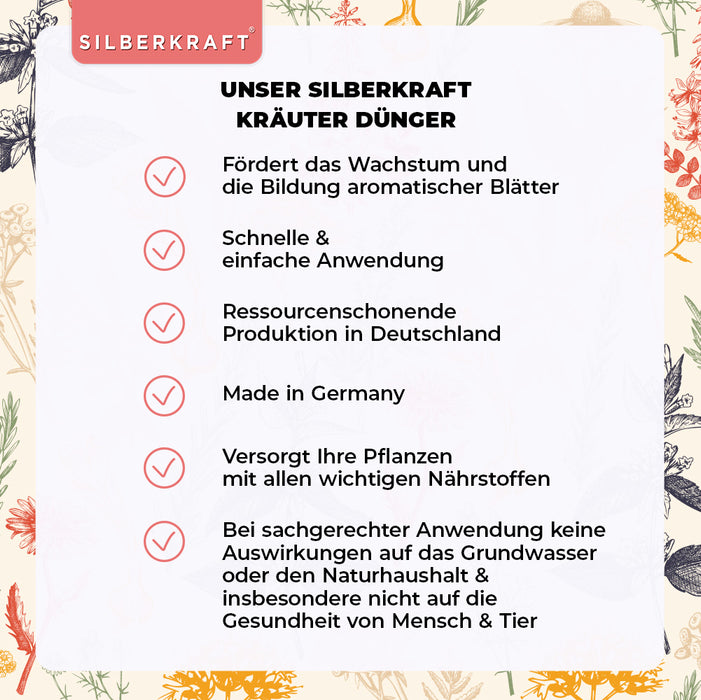 Engrais pour herbes aromatiques - Engrais liquide minéral NPK avec azote - engrais pour herbes aromatiques telles que basilic, romarin, persil, ciboulette, menthe, sauge, thym et livèche