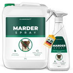 Spray anti-martres Silberkraft 2500 ml dans un lot pratique de 2 (bidon + - protection efficace contre les infestations de martres dans les véhicules et les bâtiments. Flacons pulvérisateurs à effet longue durée