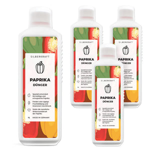 Paprika Dünger - Mineralischer NPK Flüssigdünger mit Stickstoff - Dünger für Paprika - Tomatendünger - Silberkraft