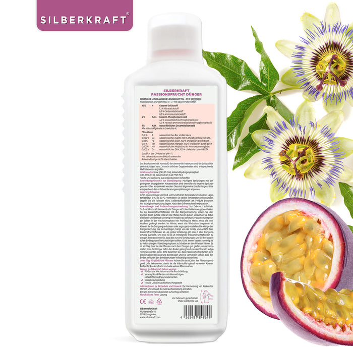Engrais pour fruits de la passion - Engrais liquide minéral NPK avec azote - Engrais pour fruits de la passion - Engrais pour passiflore - Engrais pour plantes exotiques