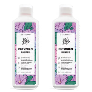 Petunien Dünger - Mineralischer NPK Flüssigdünger mit Stickstoff - Dünger für Petunien - Zauberglöckchen Dünger - Blumendünger - Silberkraft