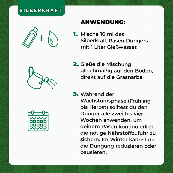 Engrais pour pelouse - Engrais liquide minéral NPK avec azote - Engrais pour pelouses - Engrais d'automne