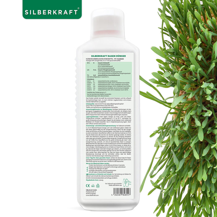 Engrais pour pelouse - Engrais liquide minéral NPK avec azote - Engrais pour pelouses - Engrais d'automne