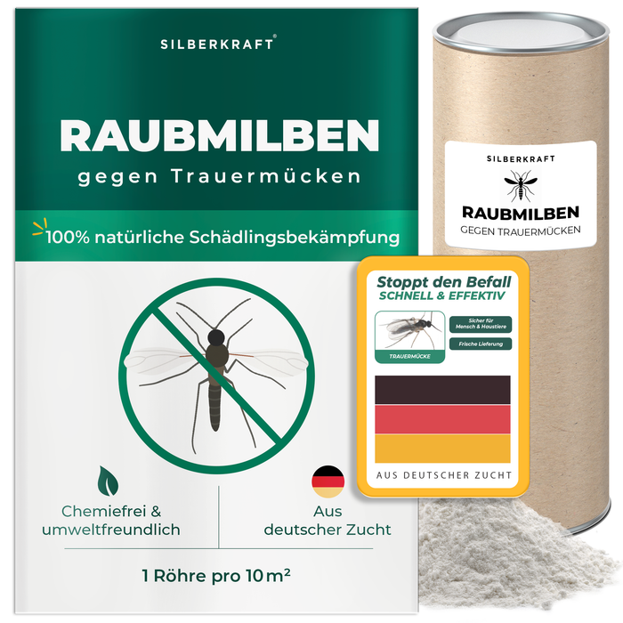 Acariens prédateurs contre les moucherons fongiques - Silberkraft