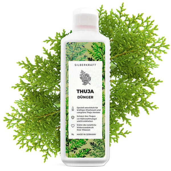 Engrais pour thuyas - Engrais liquide minéral NPK avec azote - Engrais pour haies de thuyas - Engrais pour conifères - Silberkraft