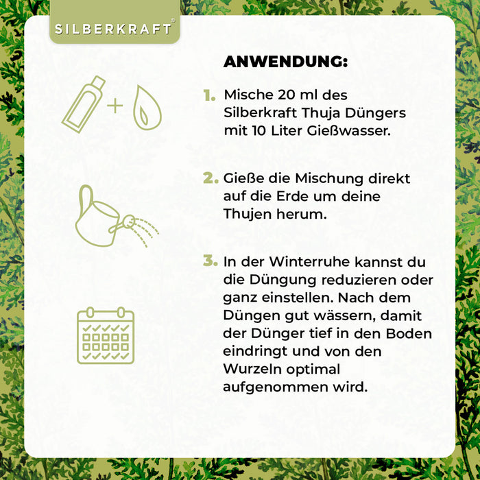 Engrais Thuya - Engrais liquide minéral NPK avec azote - Engrais pour haies de Thuya - Engrais pour conifères