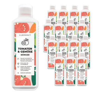 Tomatendünger - Mineralischer NPK Flüssigdünger mit Stickstoff - Dünger für Tomaten - Gemüsedünger - Silberkraft